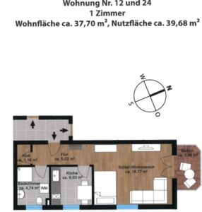 Grundriss Wohnung Nr. 12-001